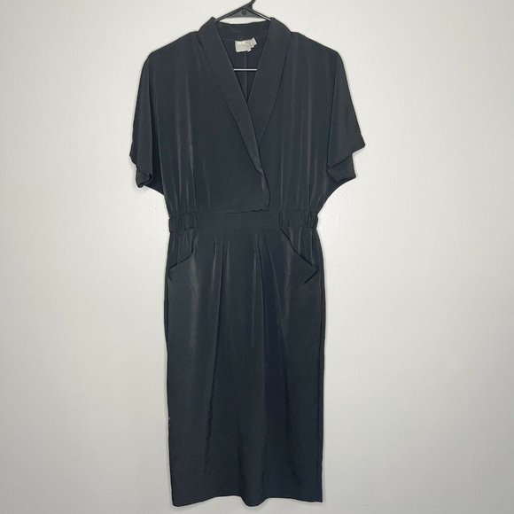 ASOS Dresses & Skirts - ASOS Black Short Sleeve Knee Length Shirt Dress Womens Size 6